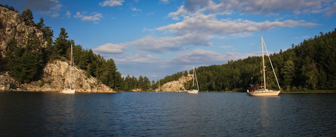 Covered Portage Cove anchorage