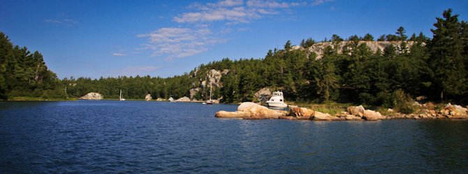 Covered Portage Cove anchorage