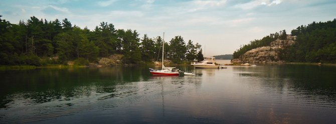 Covered Portage Cove anchorage