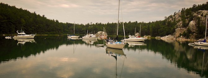Covered Portage Cove anchorage