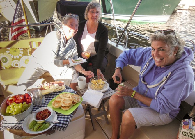 Arepas Brunch on Ranger Tug Kismet