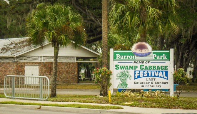 Swamp Cabbage Festival Sign