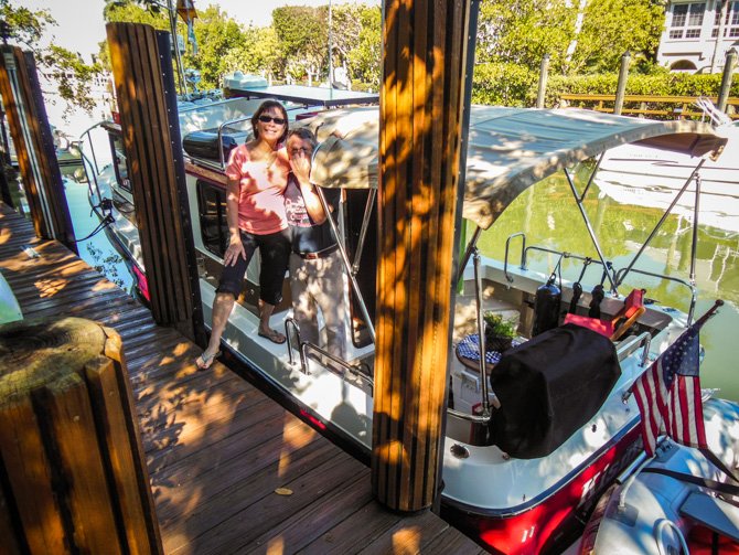 Lisa and Jim on Ranger Tug Kismet