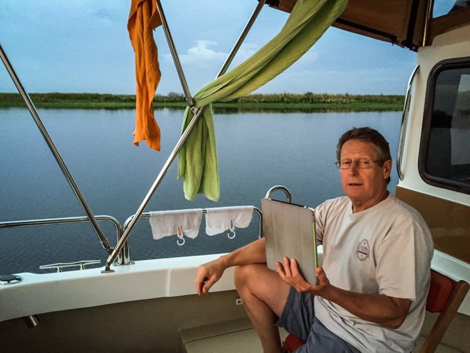 Kismet Anchored, South Bay Cove,, Lake Okechobee