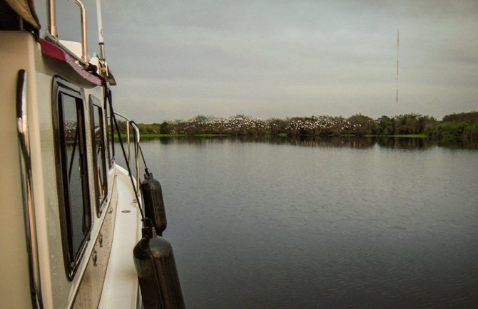 Kismet Anchored, South Bay Cove,, Lake Okechobee