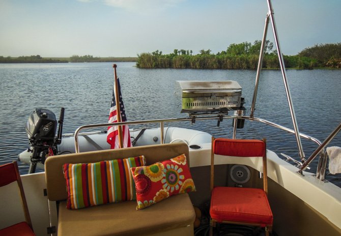 Kismet Anchored, South Bay Cove,, Lake Okechobee