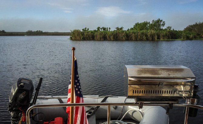 Kismet Anchored, South Bay Cove,, Lake Okechobee