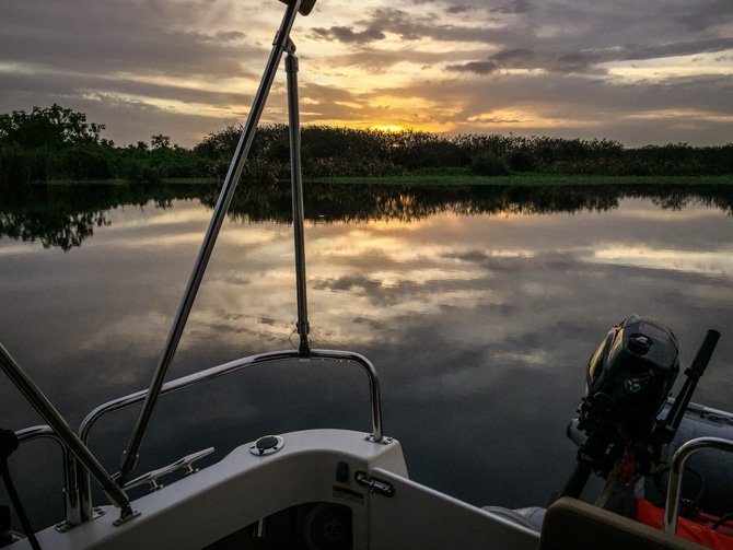 Sunset, South Bay Cove,, Lake Okechobee