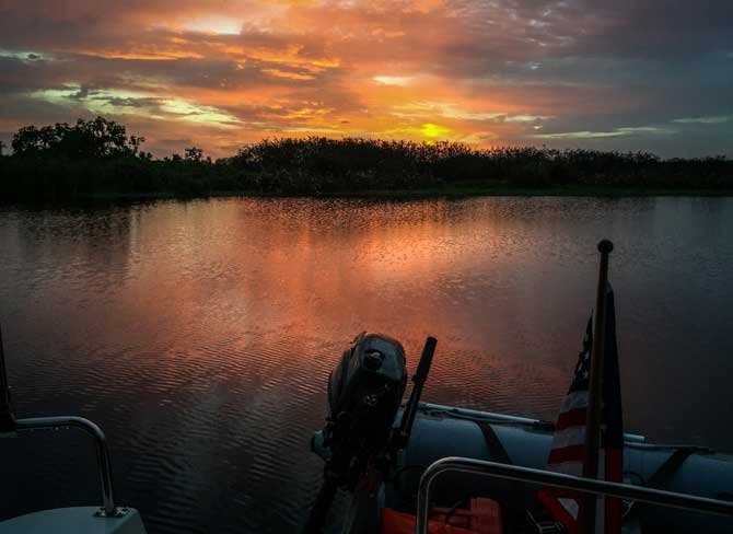 Sunset, South Bay Cove,, Lake Okechobee