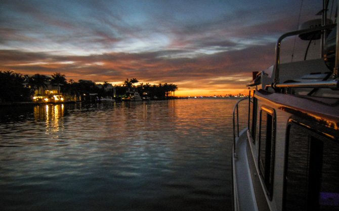 Ranger Tug Kismet Anchored, Hurricane Harbor, Florida